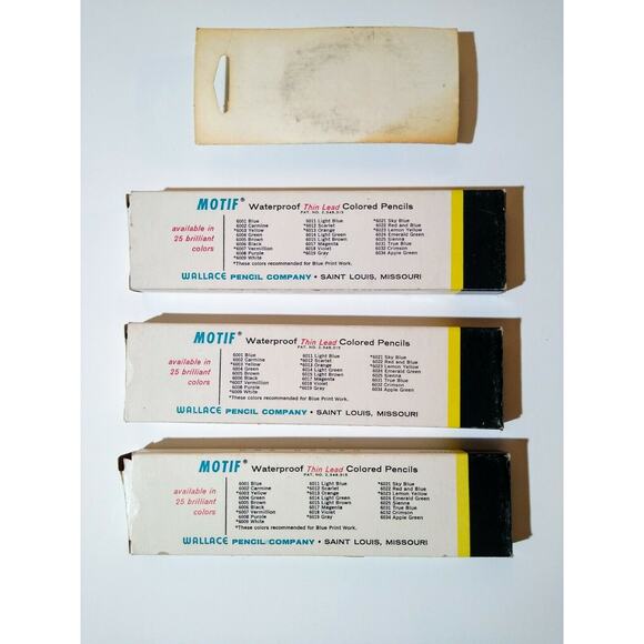 LOT of 3 Wallace Motif Colored Thin Line 6021 Sky Blue Pencils Pedigree Erasers - Picture 2 of 4